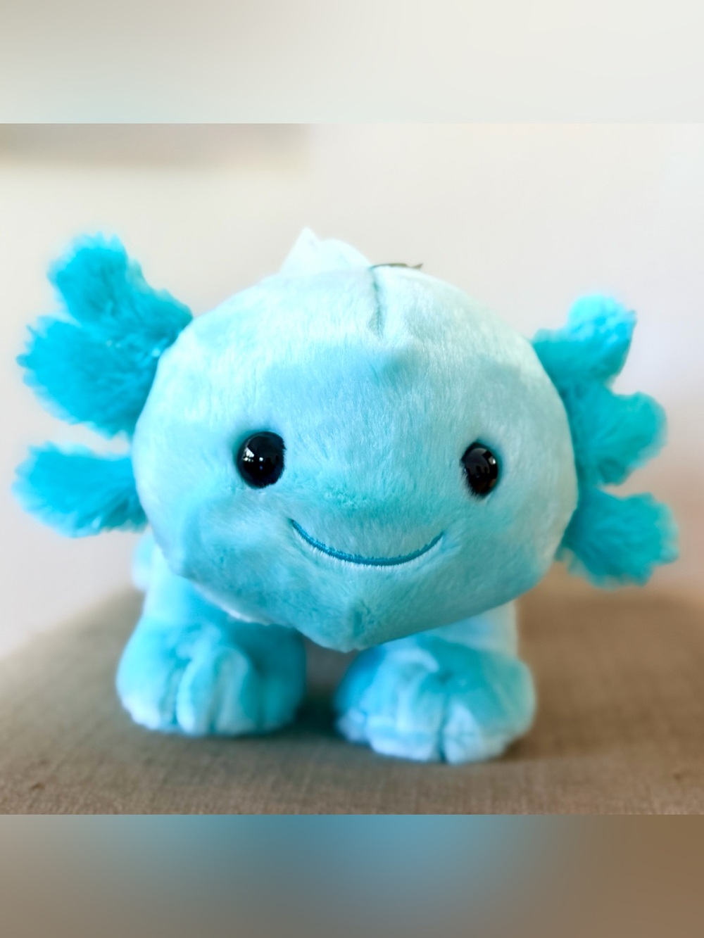 Official Build-A-Bear Workshop mint blue Axolotl stuffed animal. NWT.